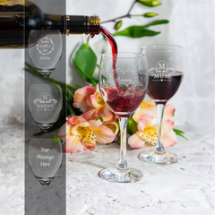 Personalised Engraved Mothers Day Wine Glass