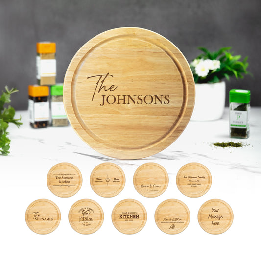 Personalised Engraved Circle Chopping Board