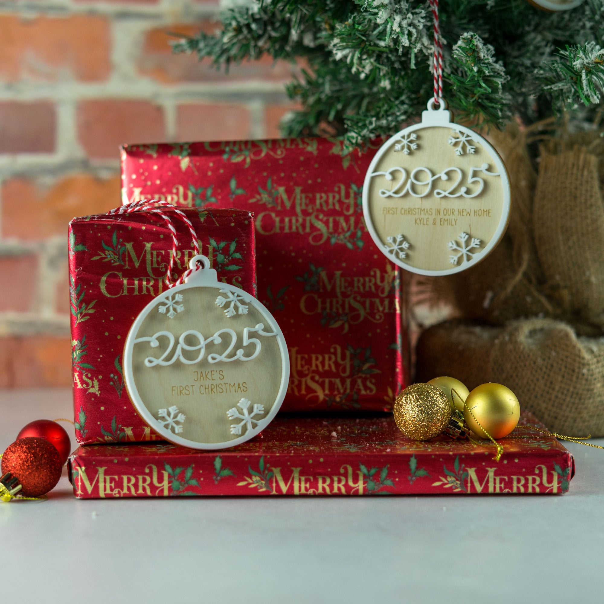 Personalised Engraved 3D 2025 Bauble