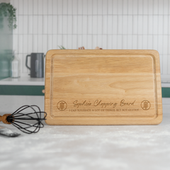 Personalised Engraved Gluten Free Chopping Board Food Intolerance Celiac Coeliac Board Wheat Free