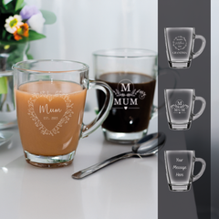 Personalised Engraved Mothers Day Glass Mug