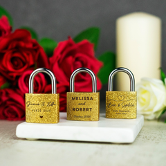 Personalised Engraved Couples Padlock