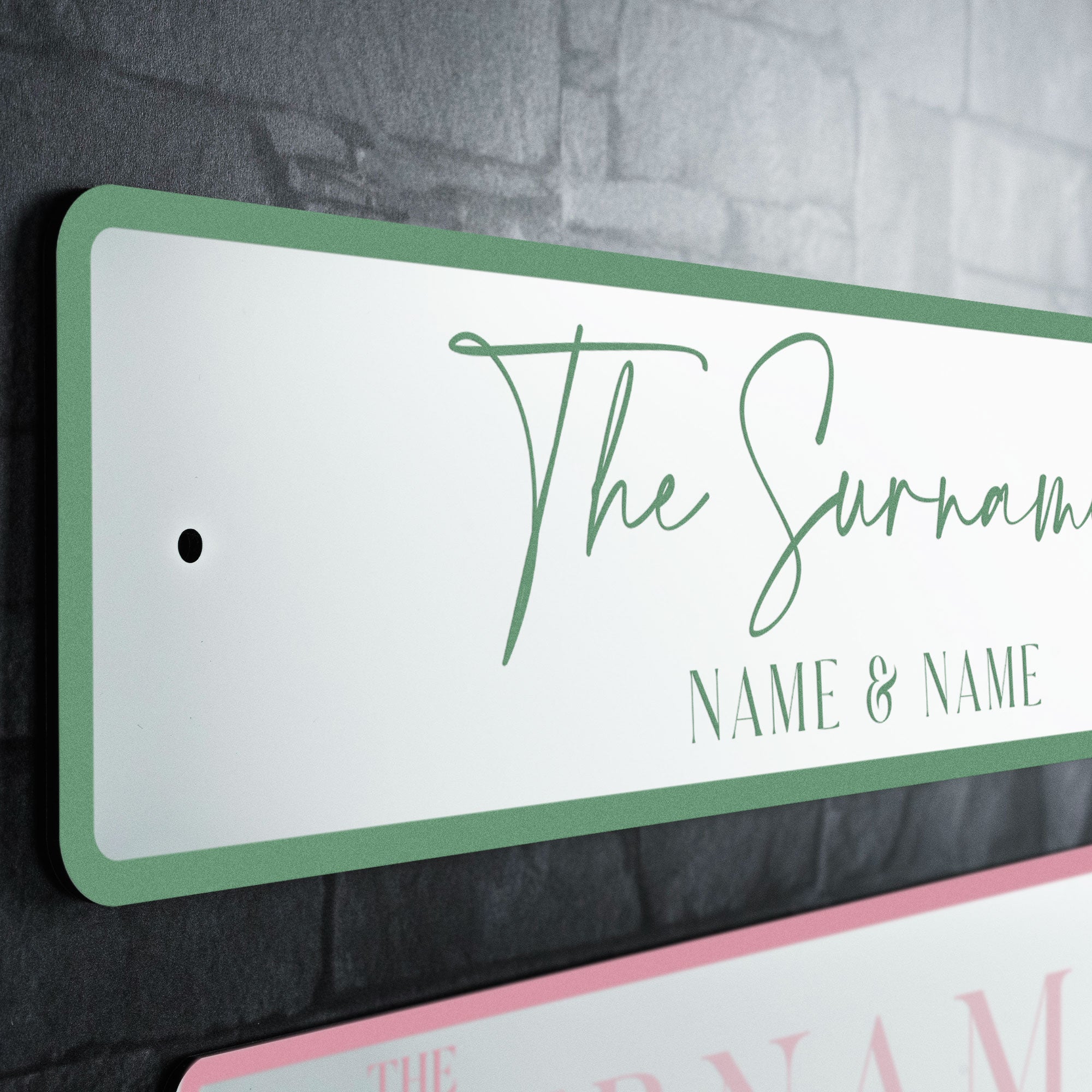 Personalised Printed Surname Metal Street Sign