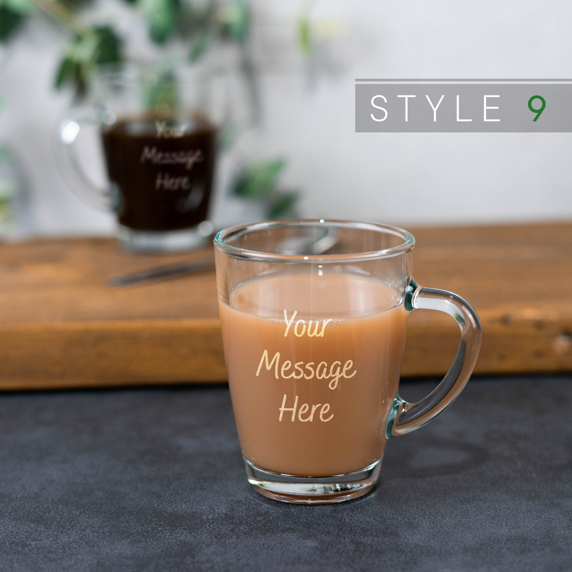 Personalised Engraved Glass Mug