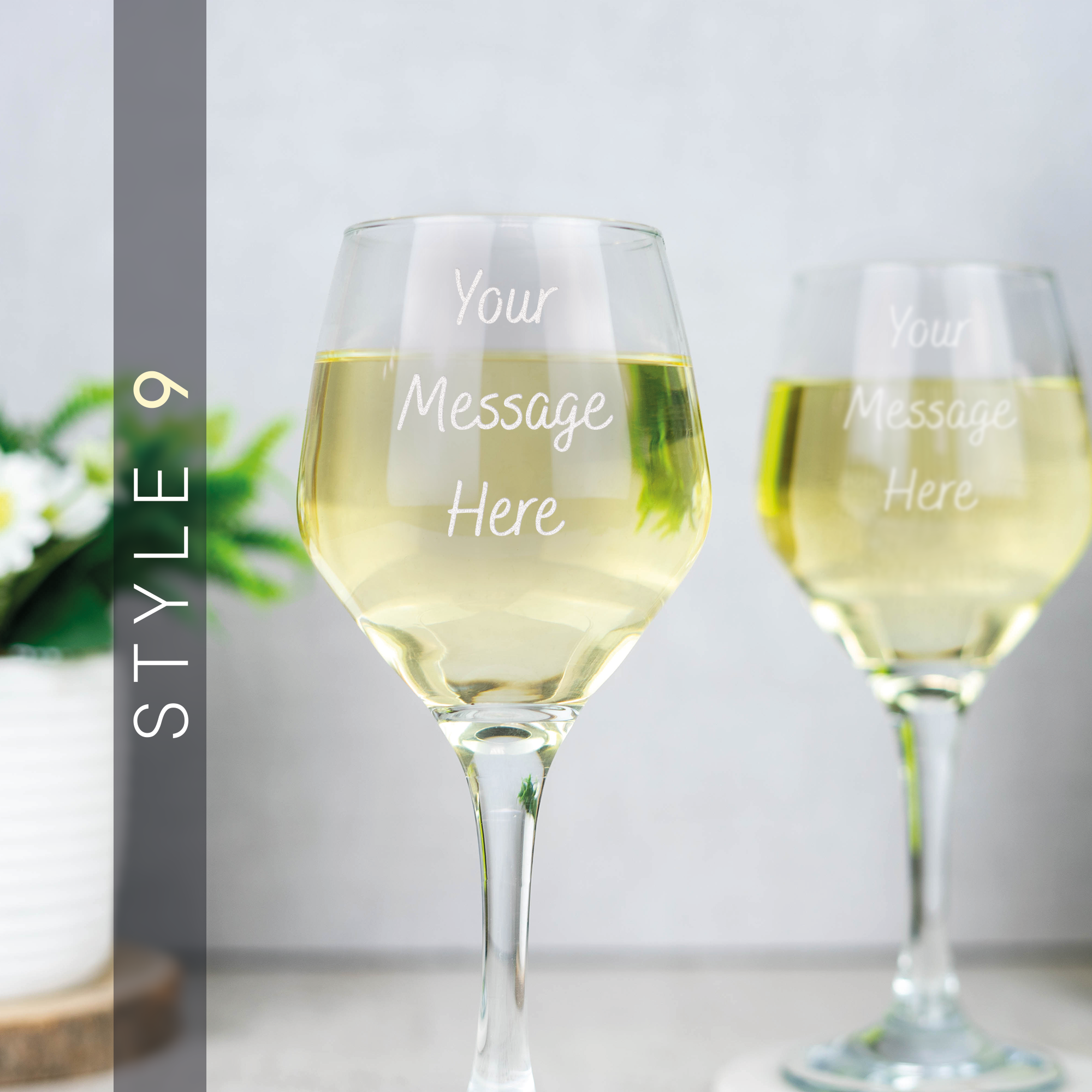 Personalised Engraved White Wine Glass