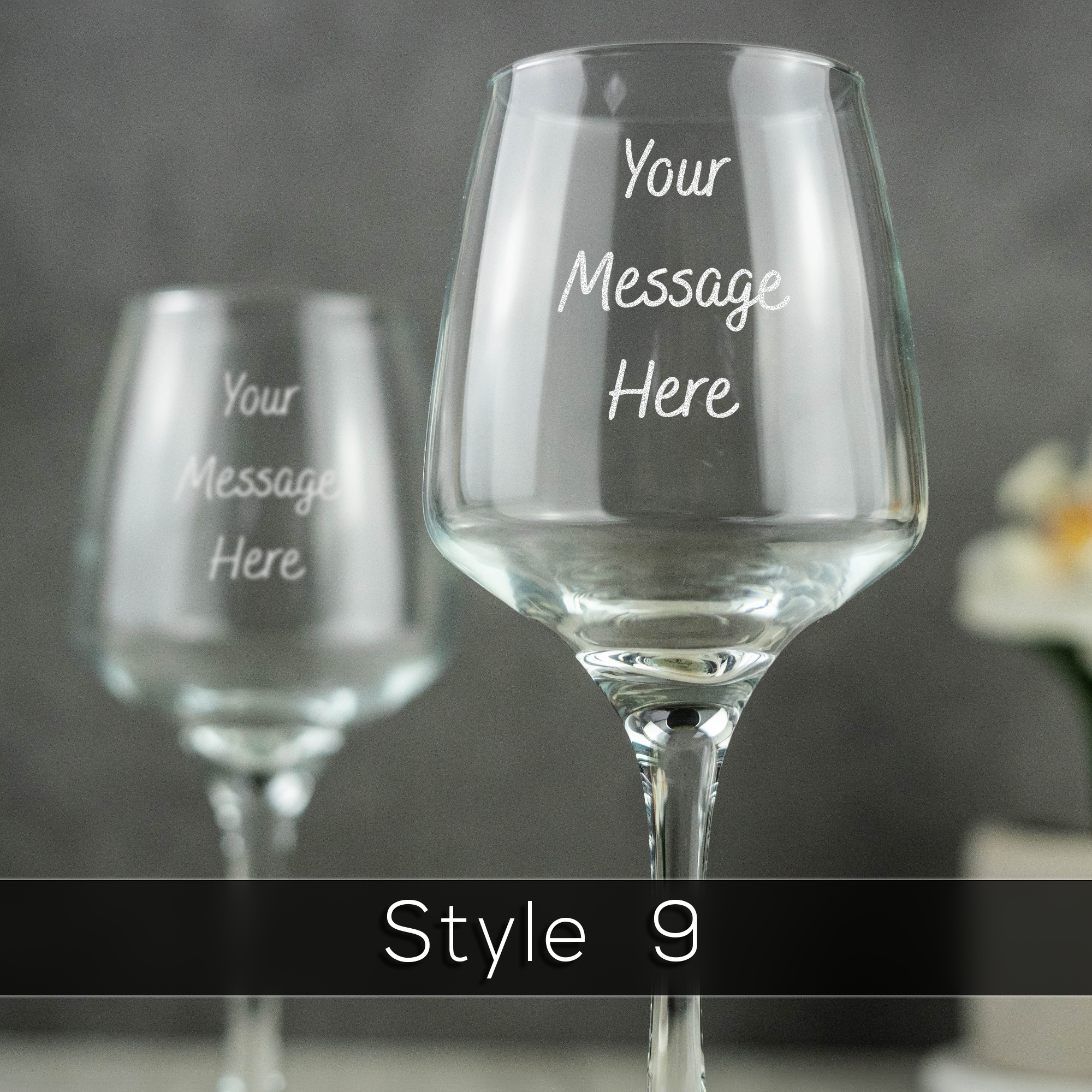 Personalised Engraved Red Wine Glass