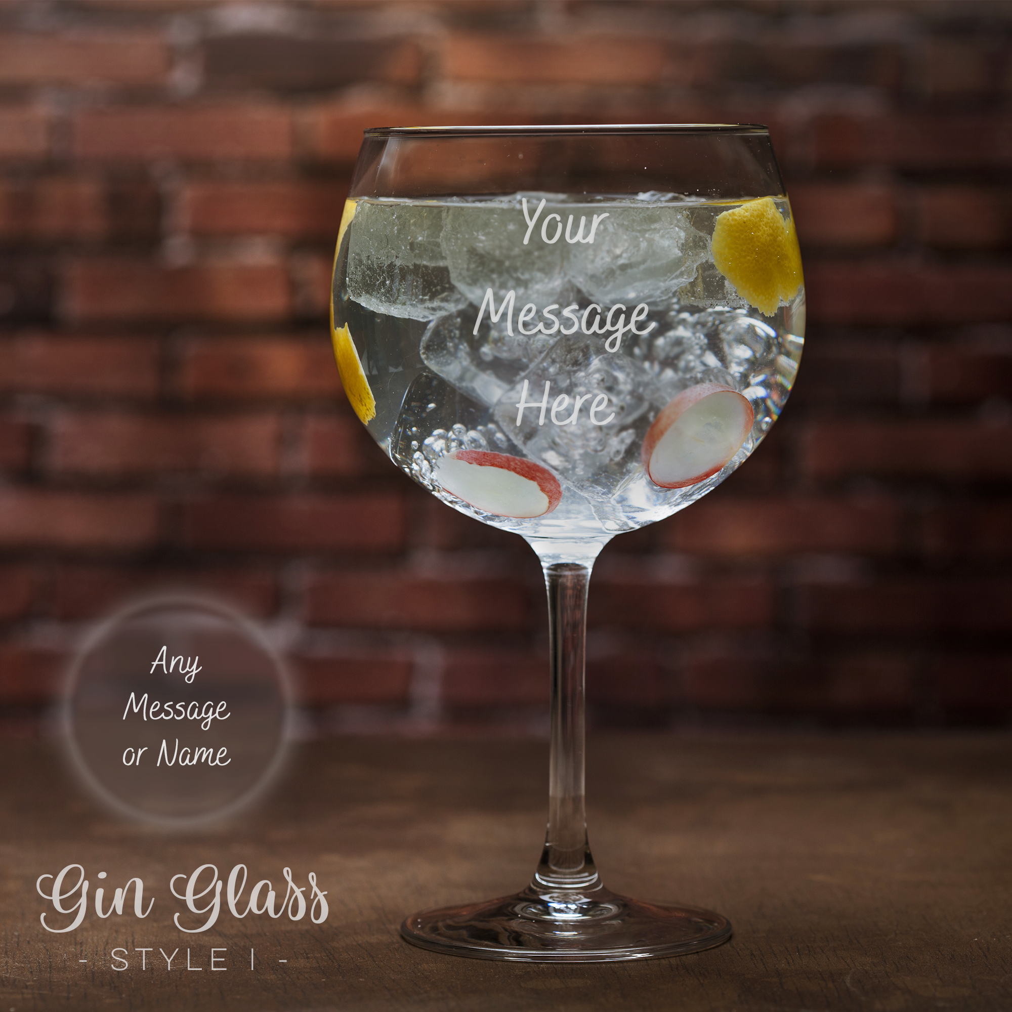 Personalised Engraved Premium Gin Glass