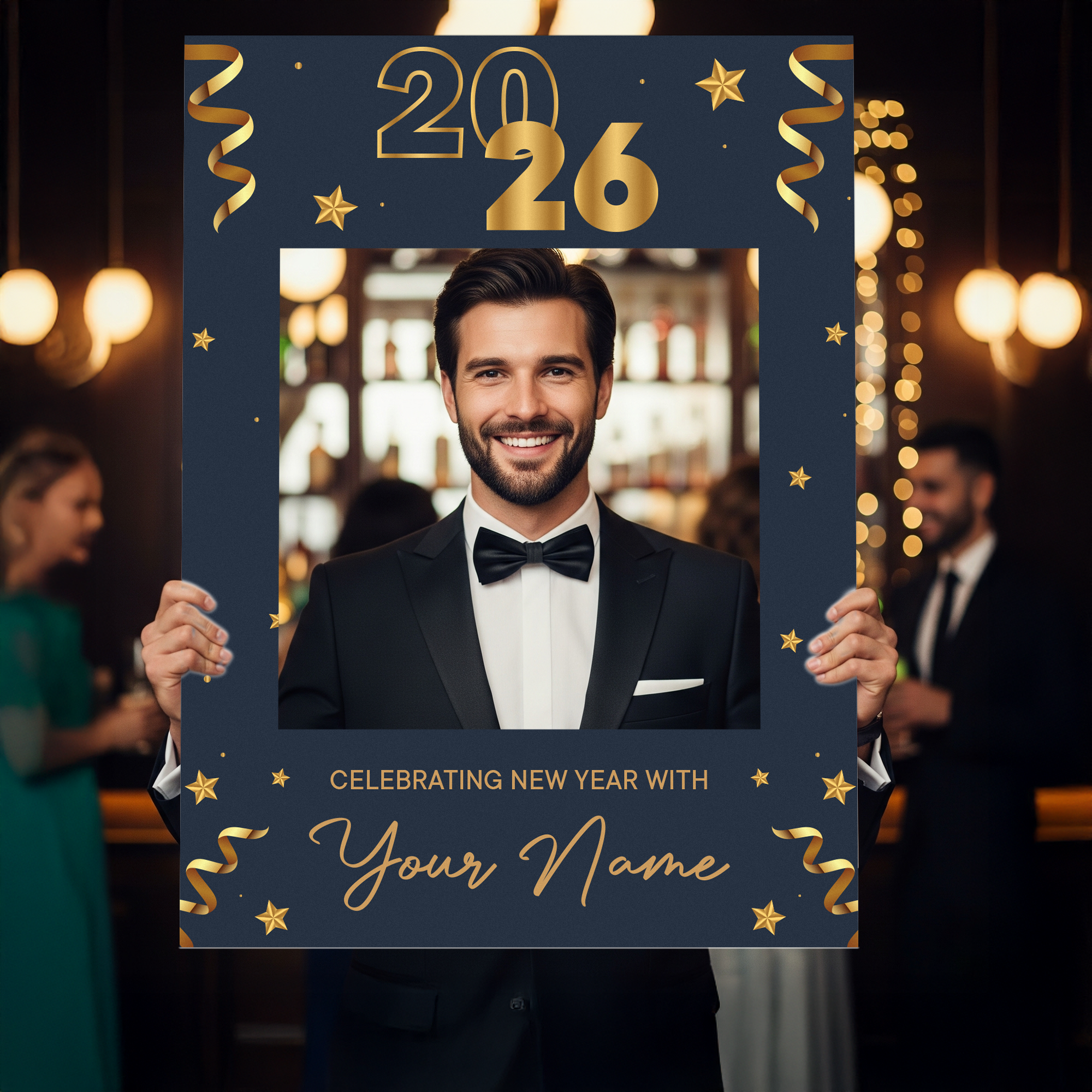 Customisable New Year Selfie Frame