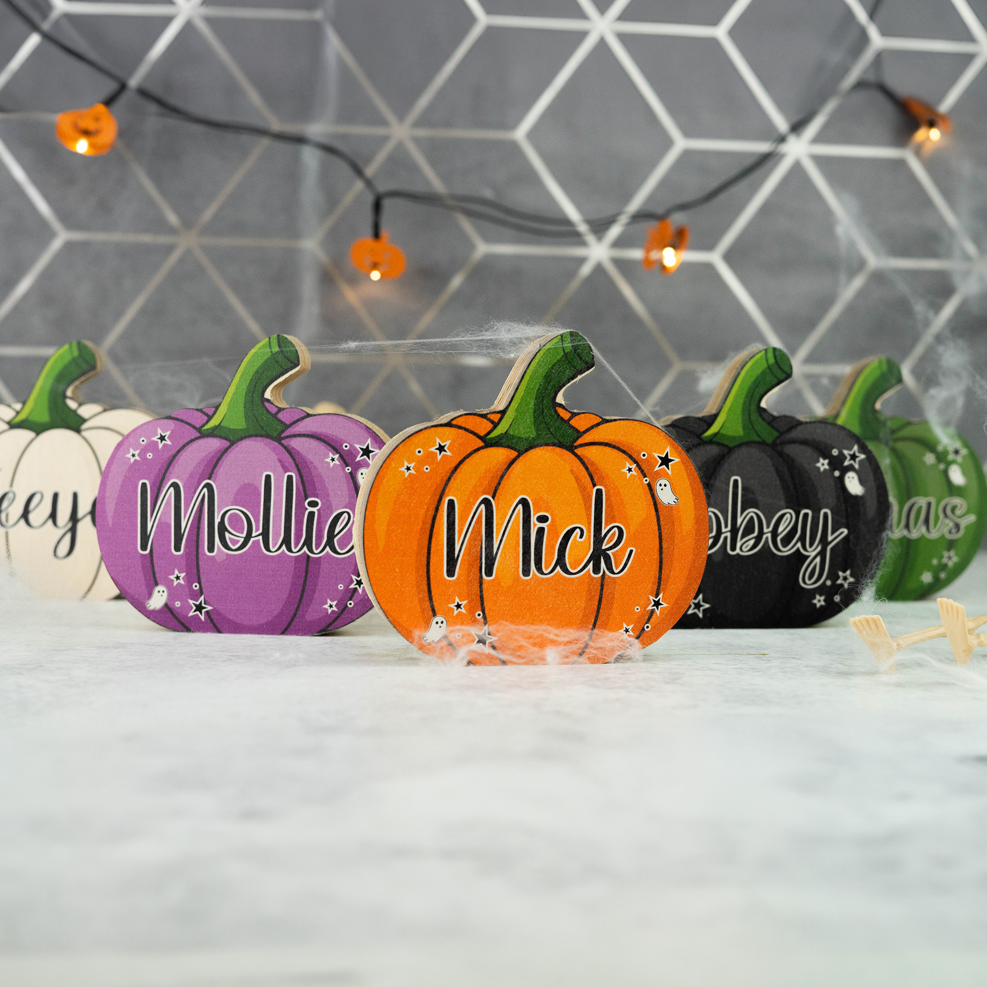 Personalised Free Standing Halloween Pumpkin Decoration