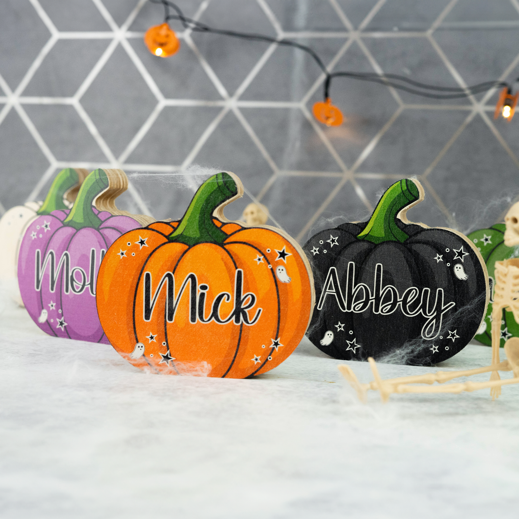 Personalised Free Standing Halloween Pumpkin Decoration