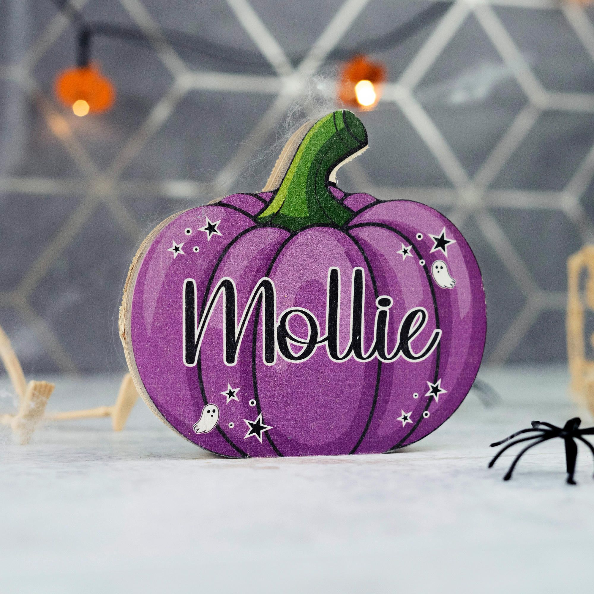 Personalised Free Standing Halloween Pumpkin Decoration