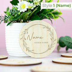Personalised Engraved Baby Disc