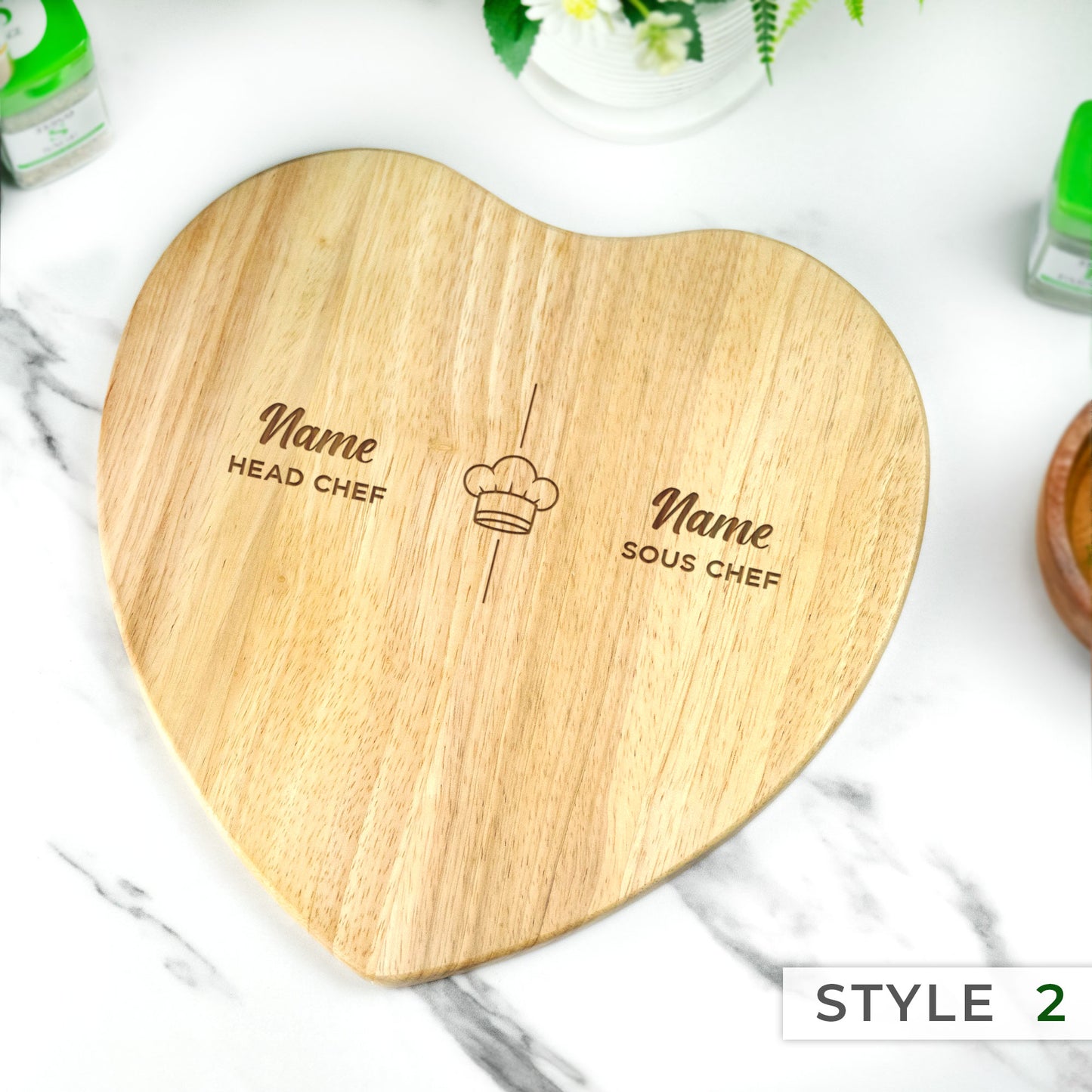 Personalised Engraved Heart Chopping Board