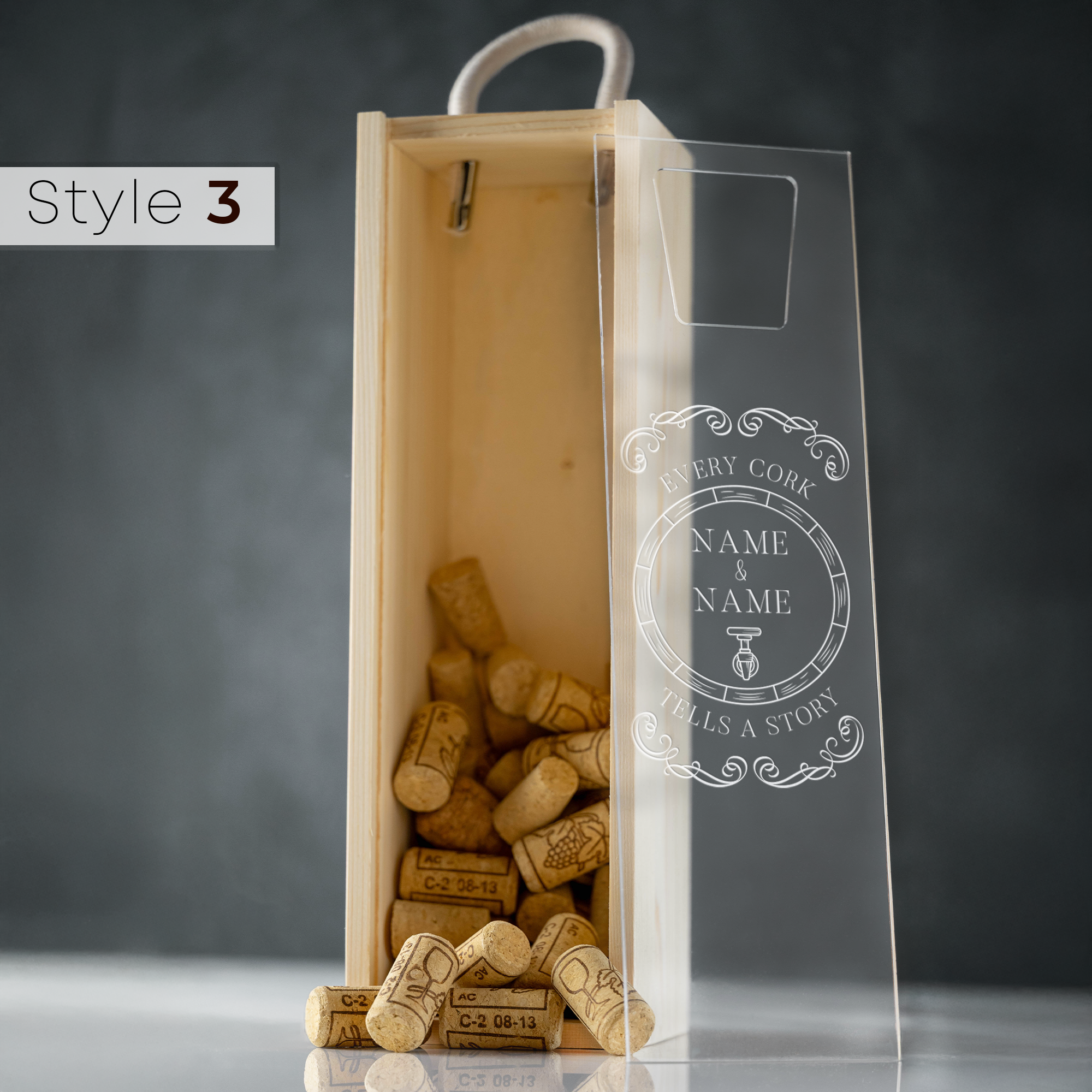 Personalised Engraved Cork Collection Box