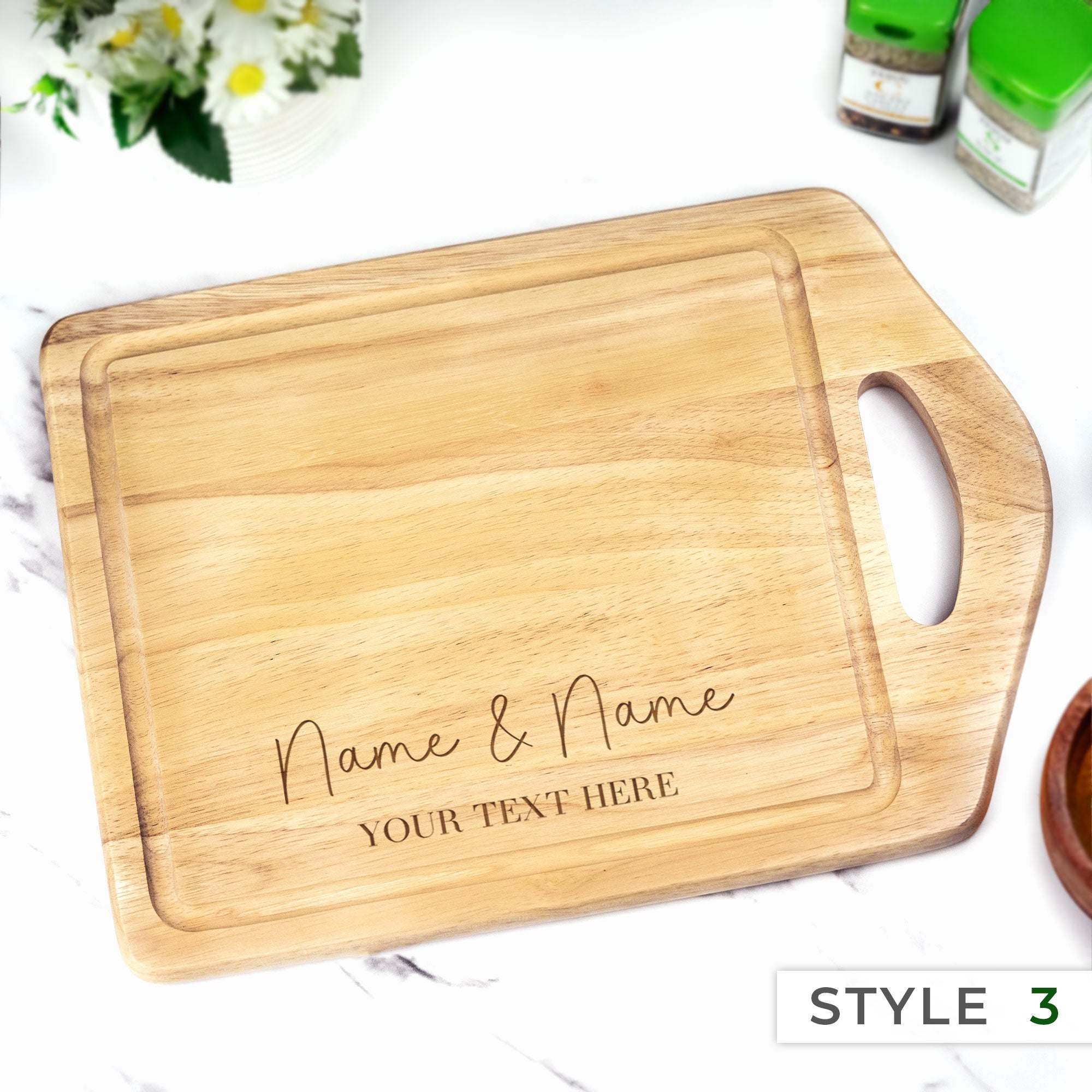 Personalised Engraved Handle Chopping Board