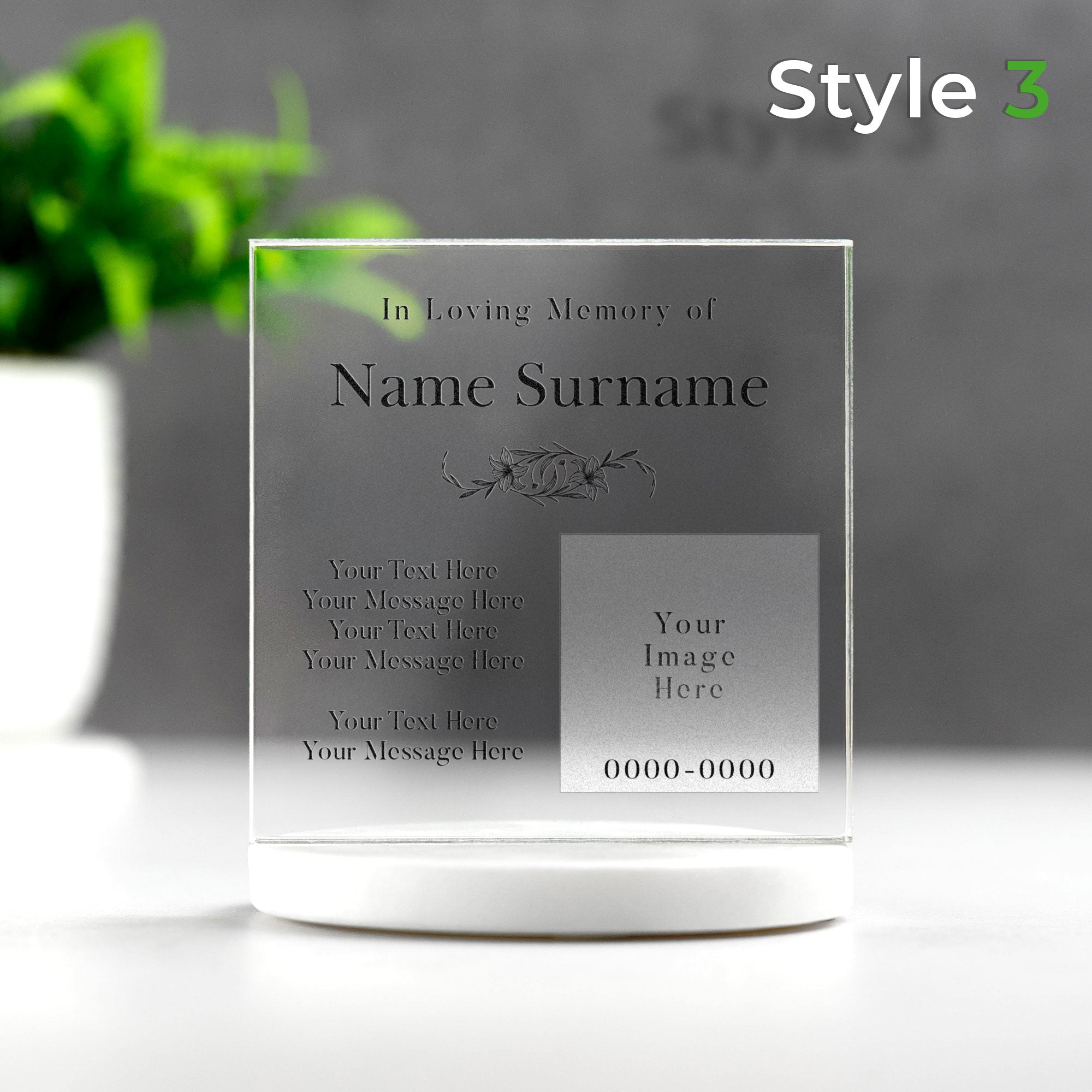 Personalised Printed Photo Memorial Block