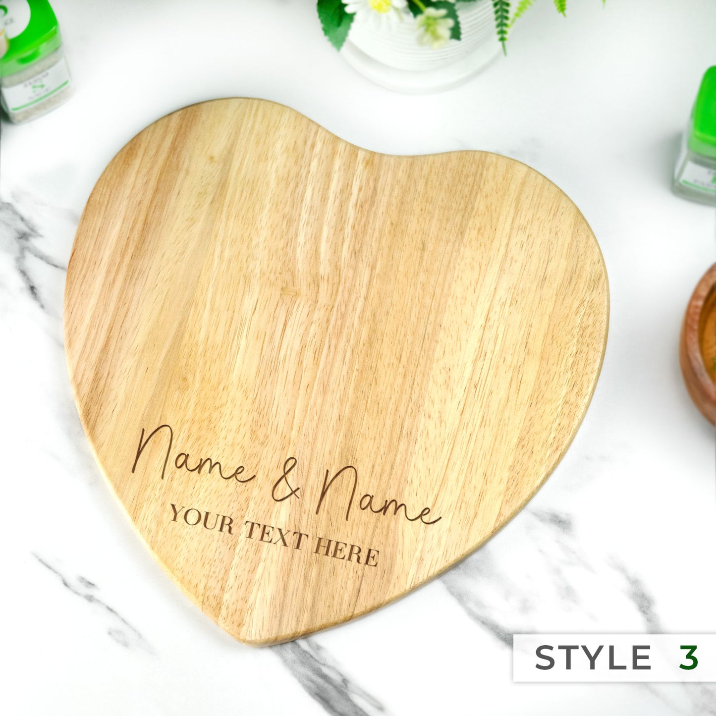 Personalised Engraved Heart Chopping Board