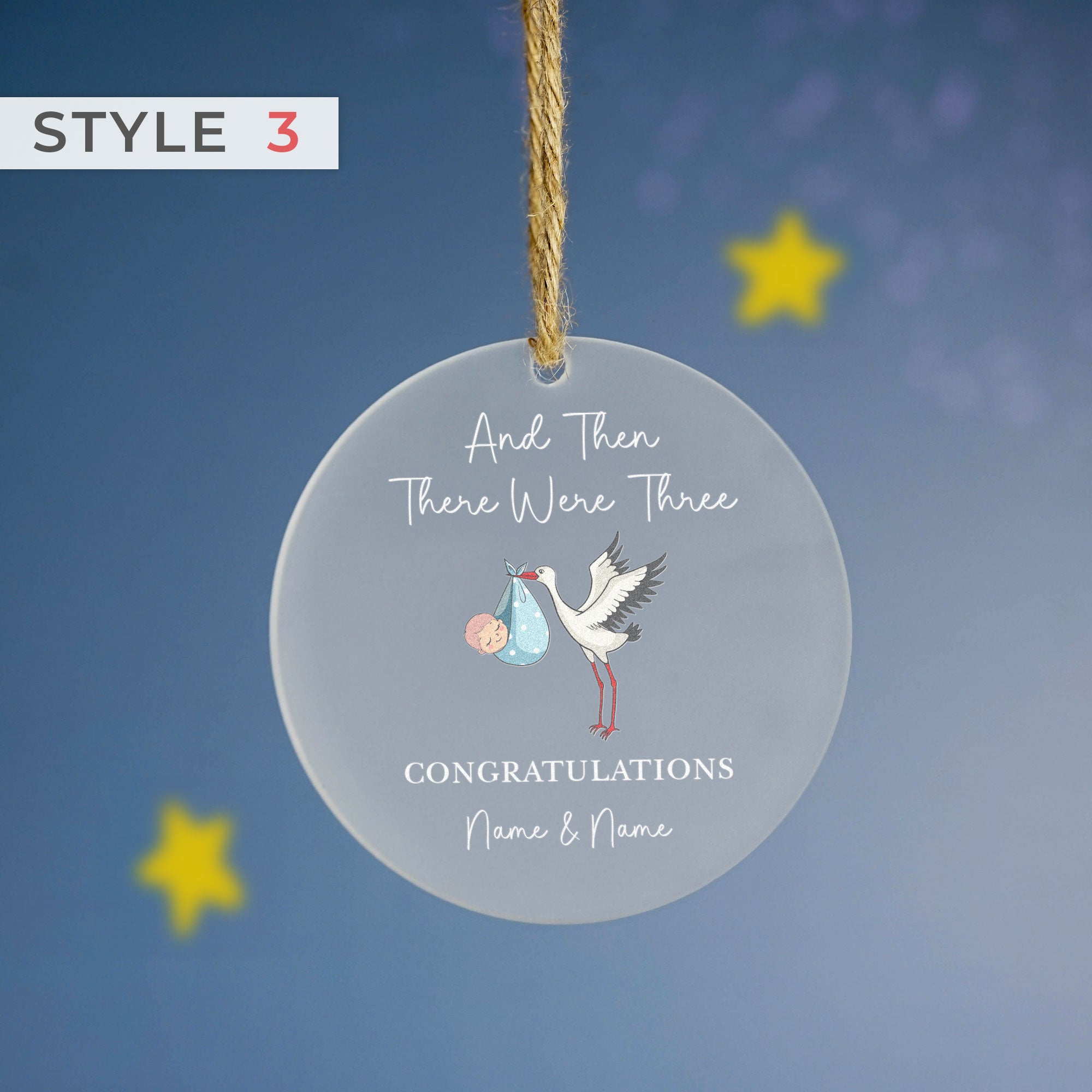 Personalised Printed Baby Ornament