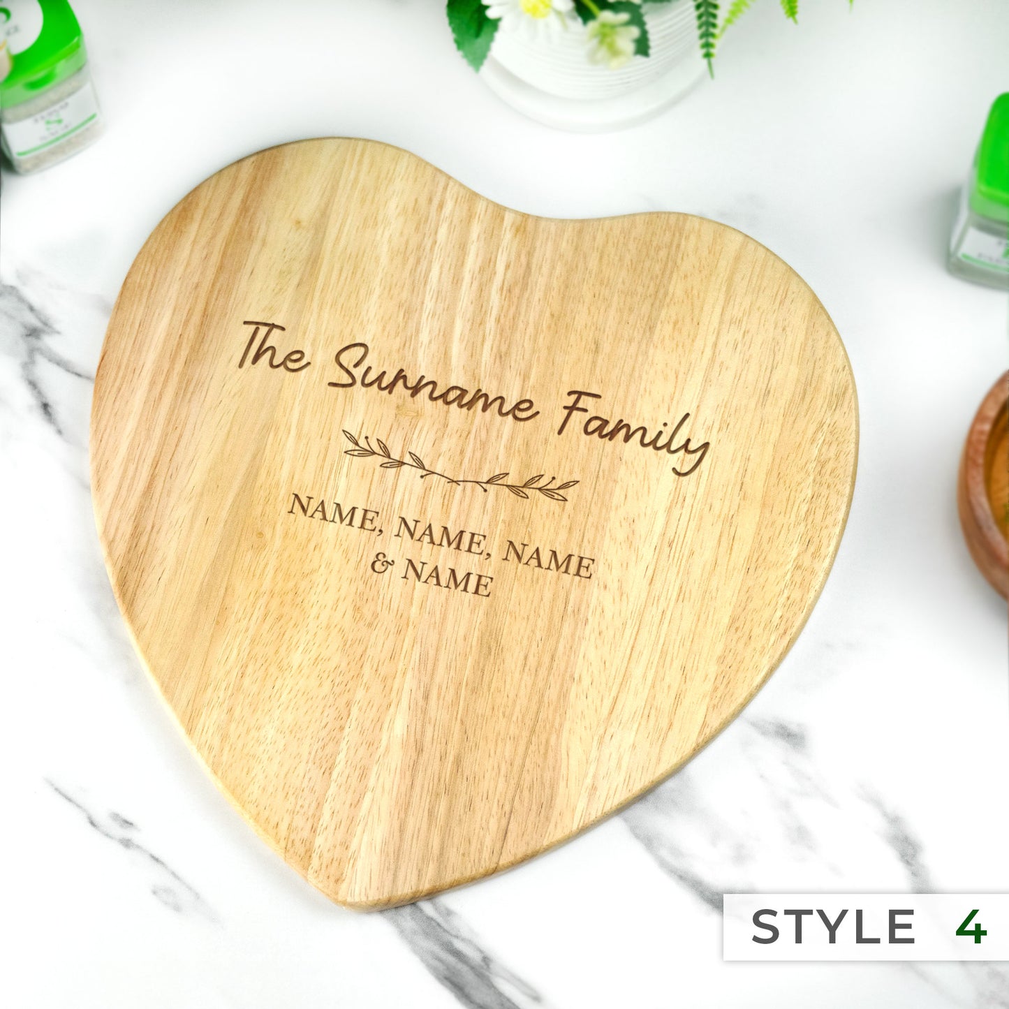 Personalised Engraved Heart Chopping Board