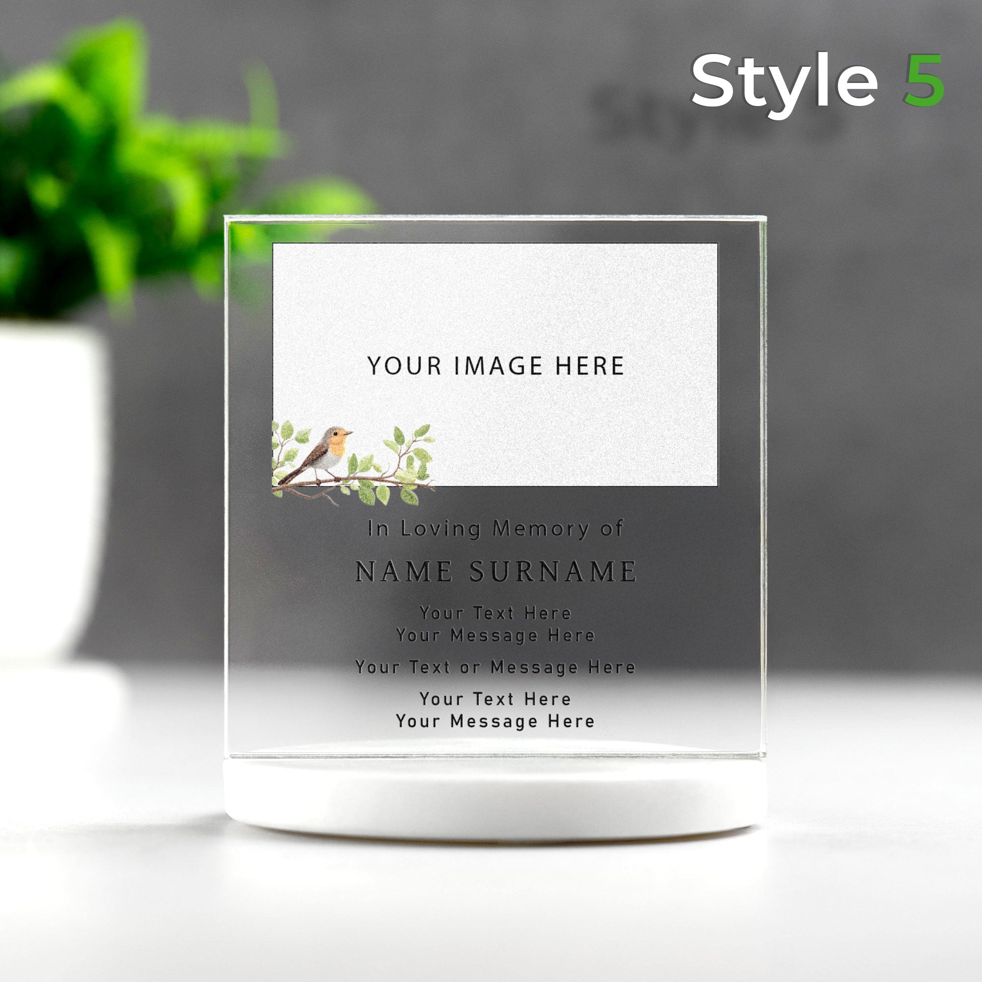Personalised Printed Photo Memorial Block