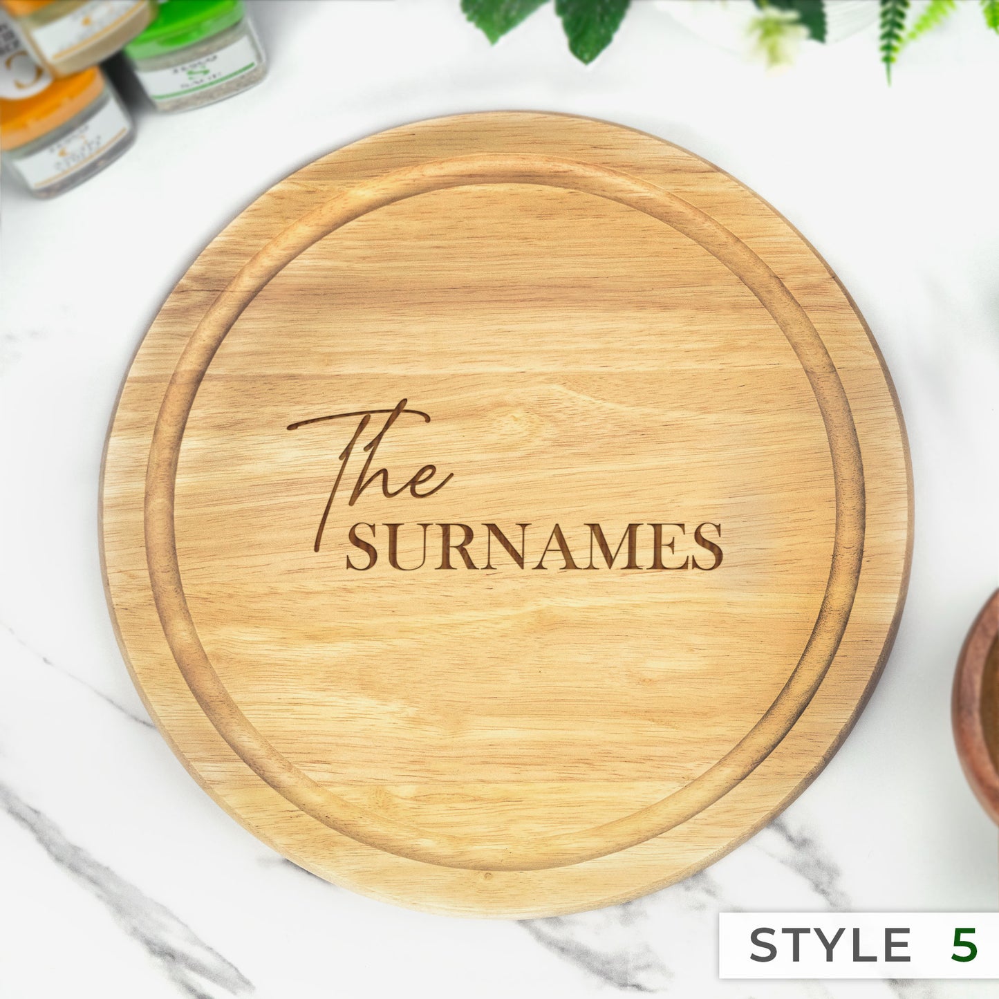 Personalised Engraved Circle Chopping Board