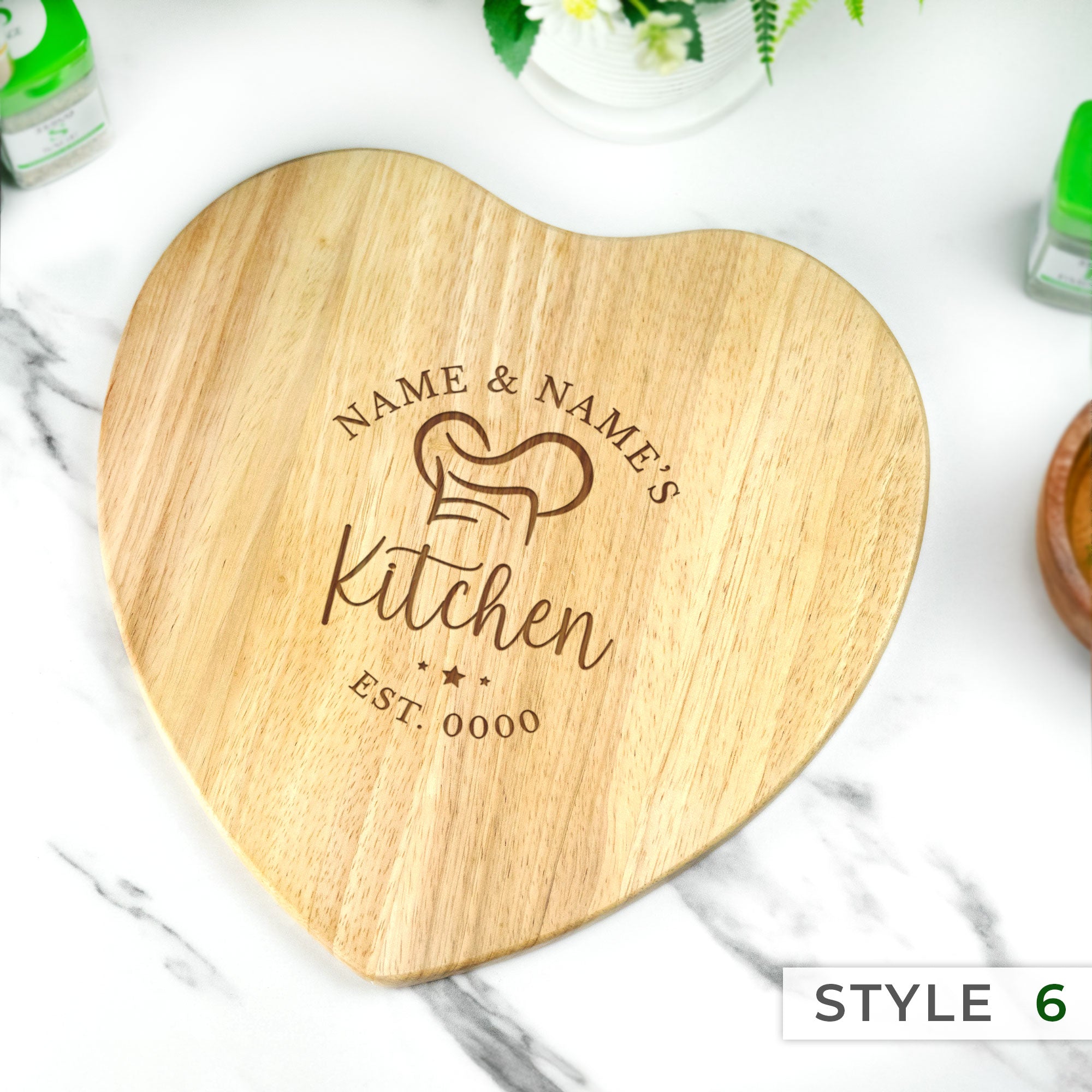 Personalised Engraved Heart Chopping Board