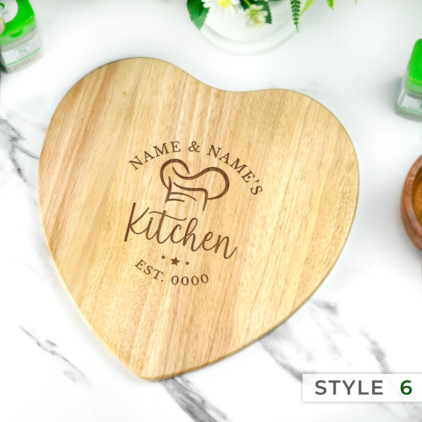 Personalised Engraved Heart Chopping Board