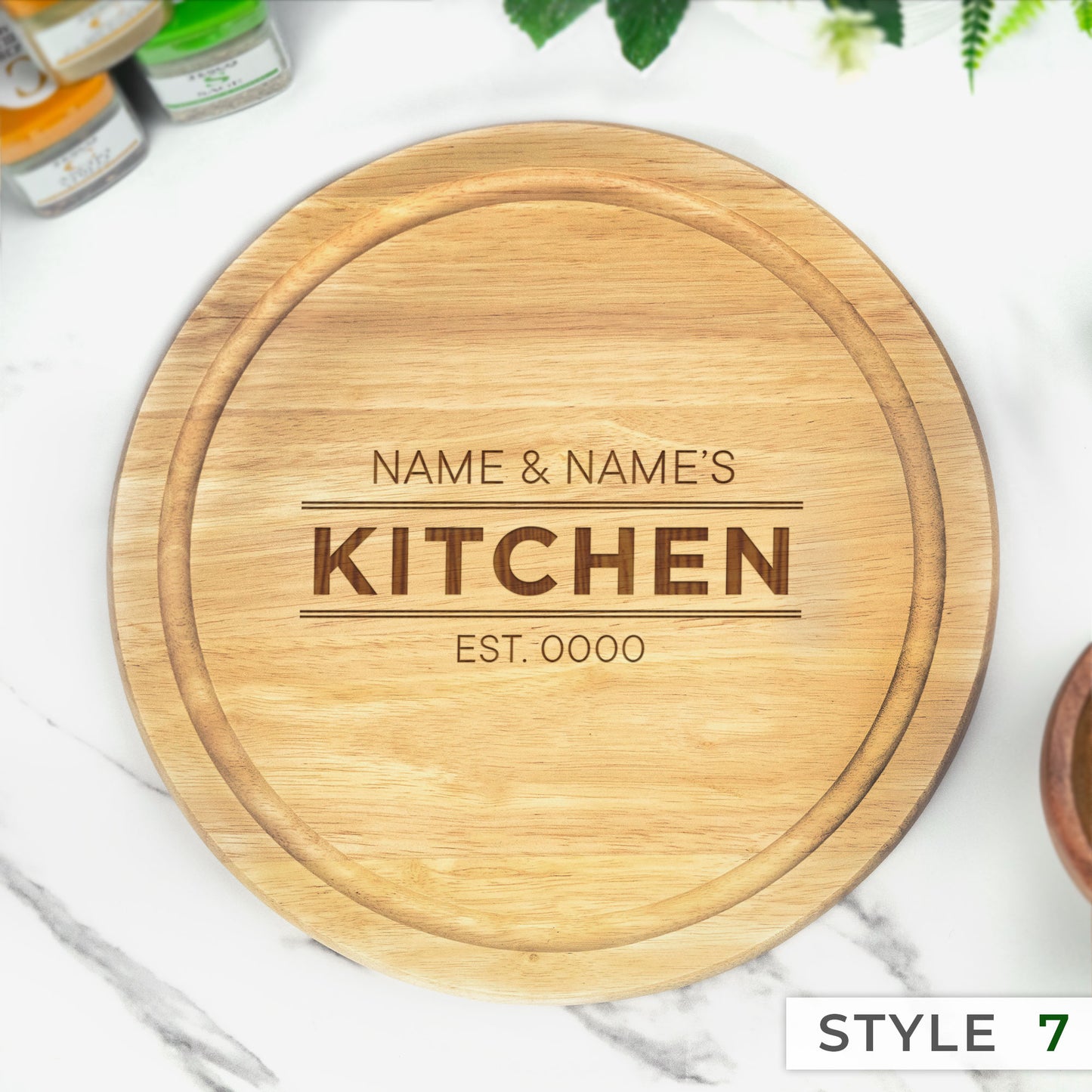 Personalised Engraved Circle Chopping Board