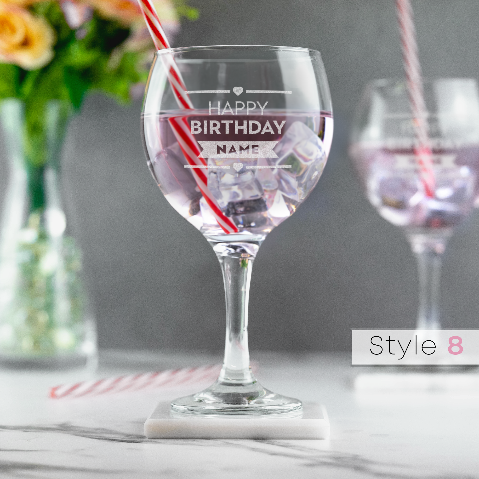 Personalised Engraved Premium Gin Glass