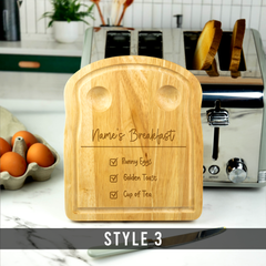Personalised Engraved Breakfast Chopping Board