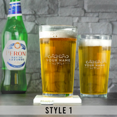 Personalised Engraved Conical Pint Glass
