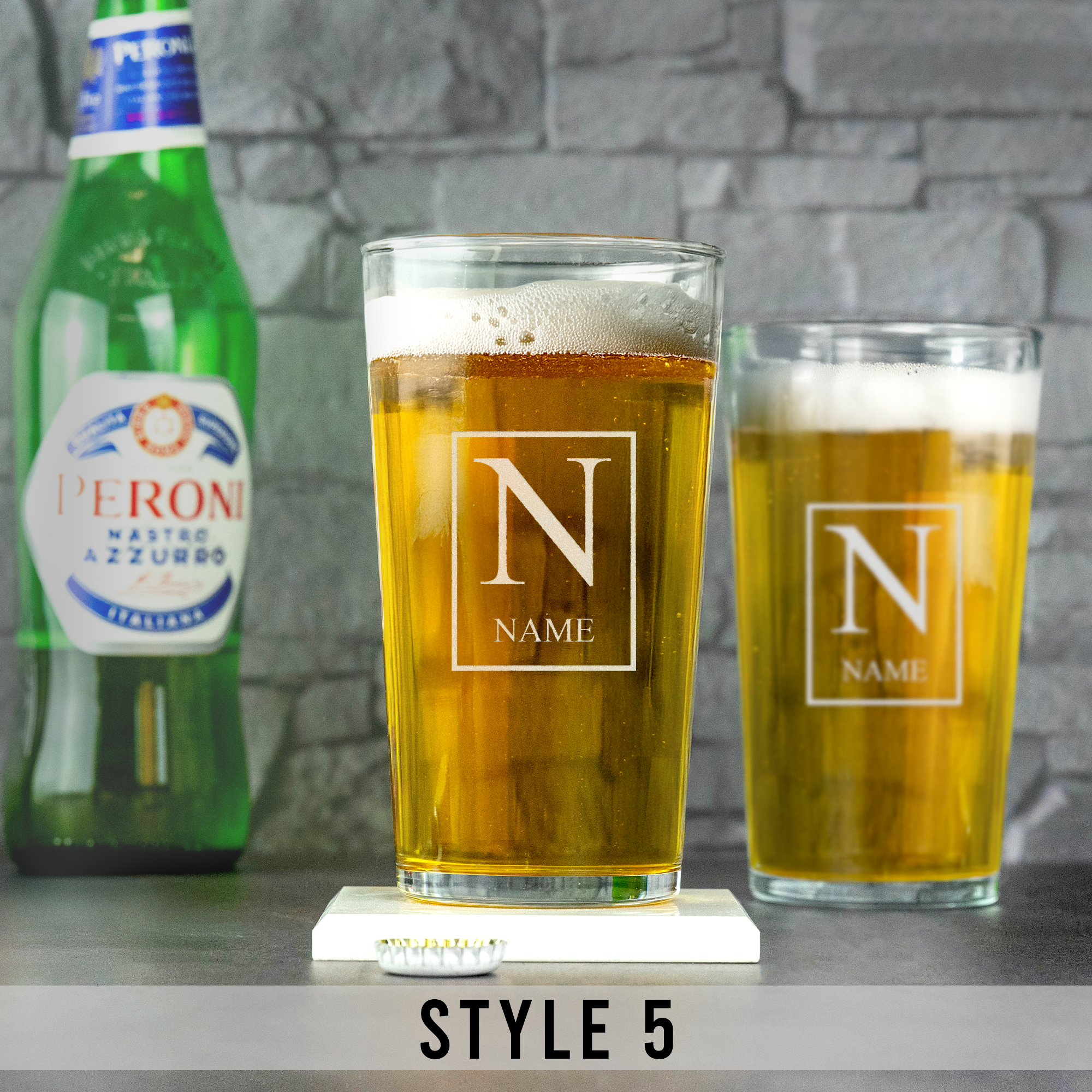 Personalised Engraved Conical Pint Glass