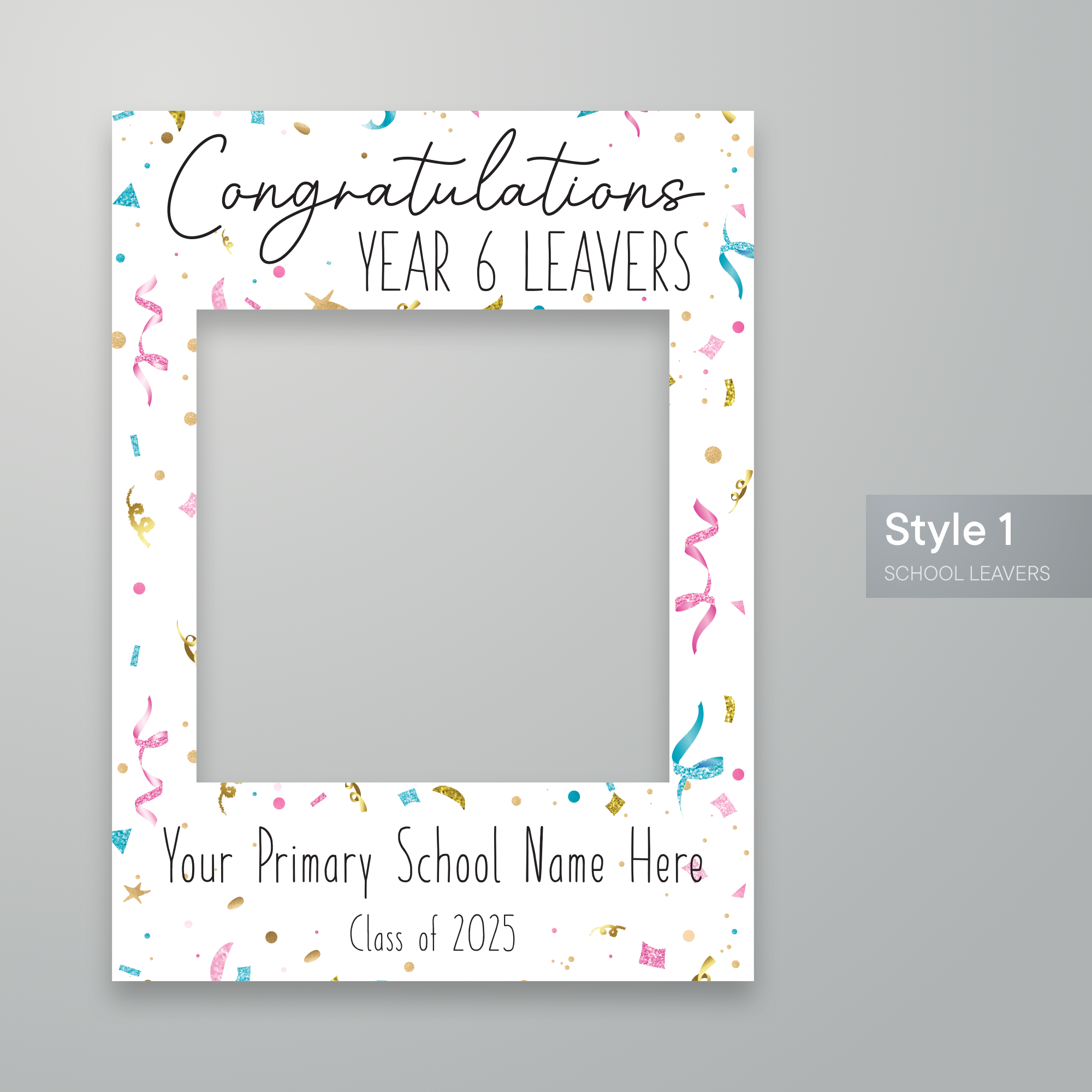Customisable Primary School Leavers Selfie Frame
