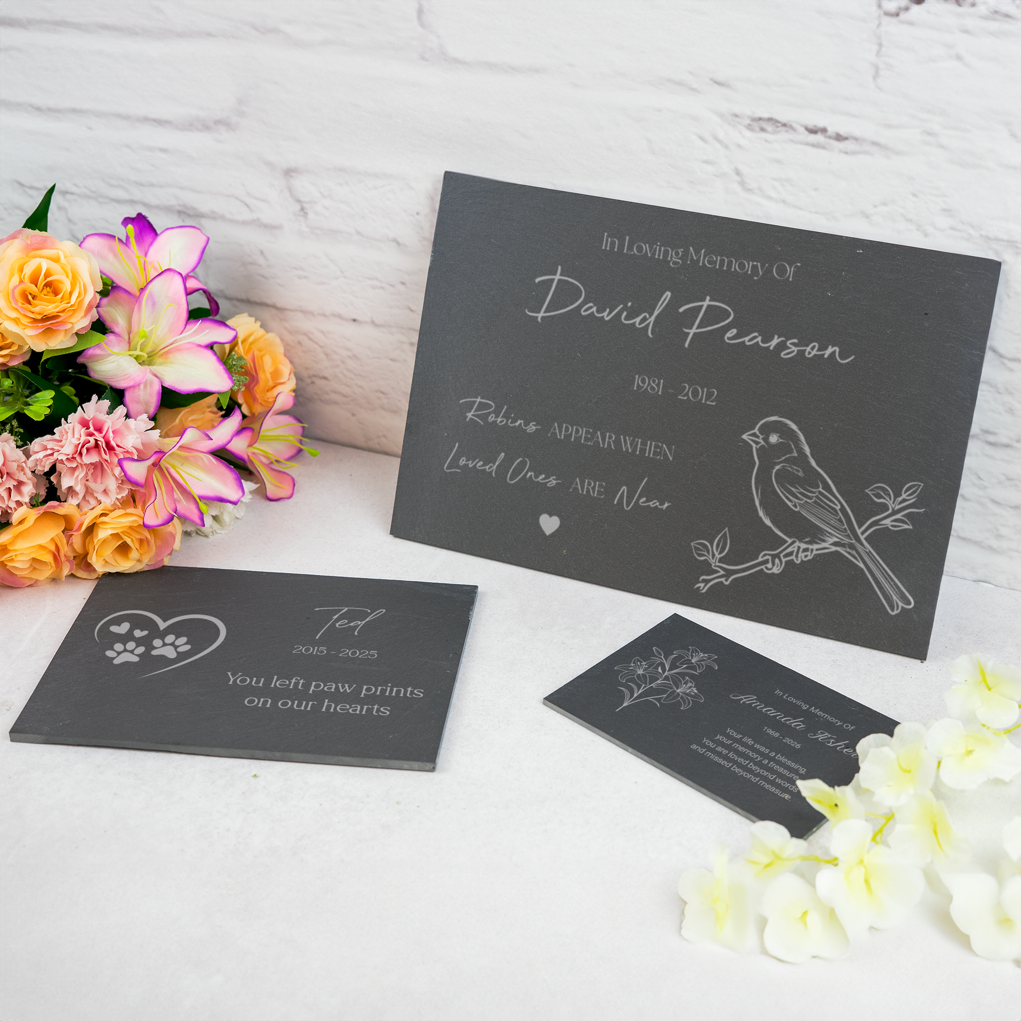 Personalised Engraved Slate Memorial Plaque