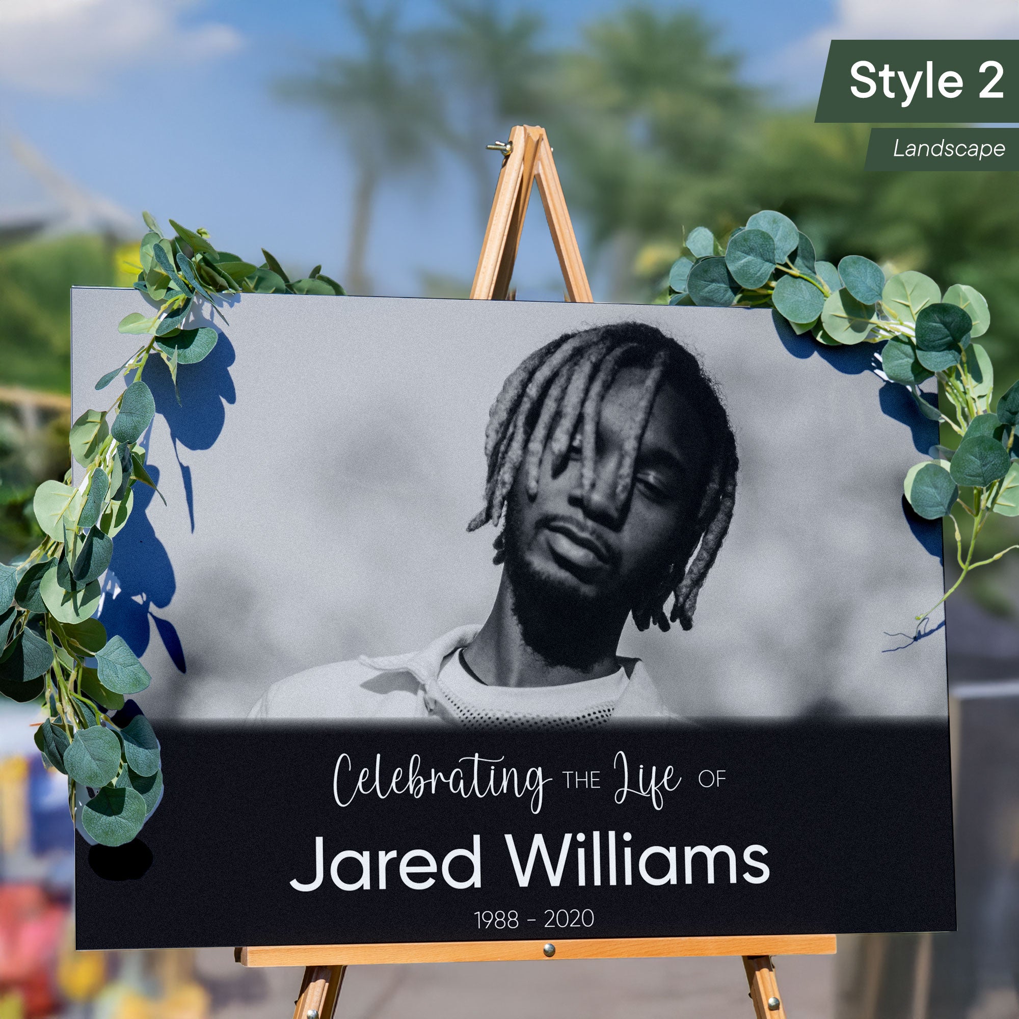 Memorial Sign - Customised Printed In Loving Memory Signage/Memorial Sign/Celebration Of Life Signage Funeral Sign