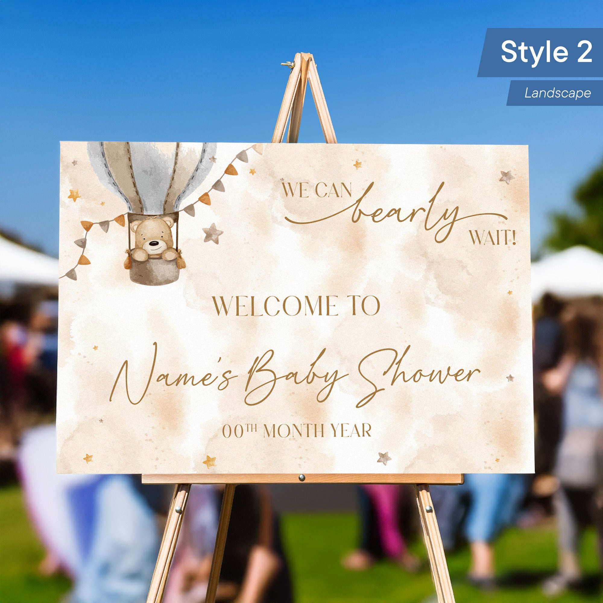 Personalised Printed Baby Shower Welcome Sign