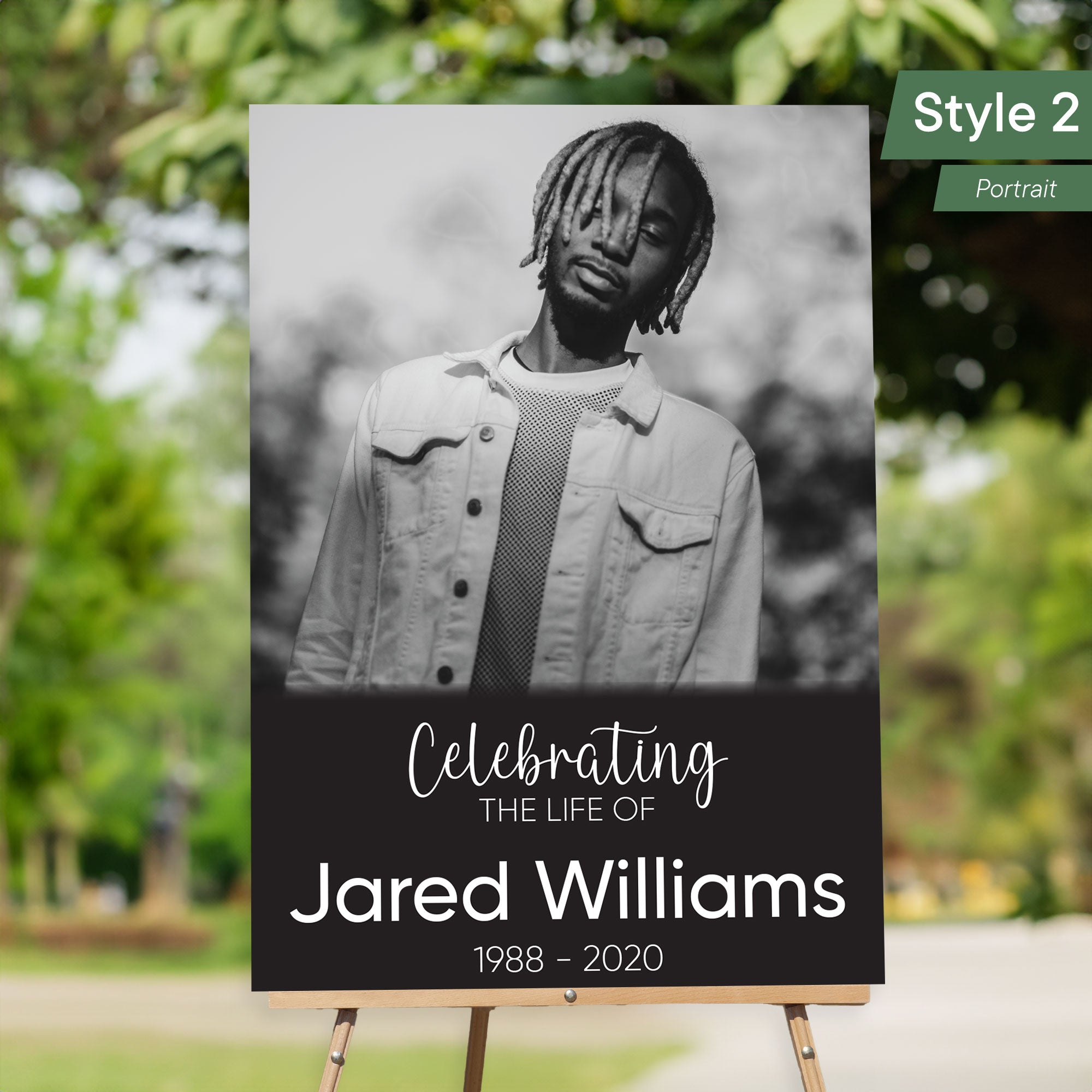 Memorial Sign - Customised Printed In Loving Memory Signage/Memorial Sign/Celebration Of Life Signage Funeral Sign