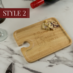 Personalised Engraved Wine and Nibbles Board