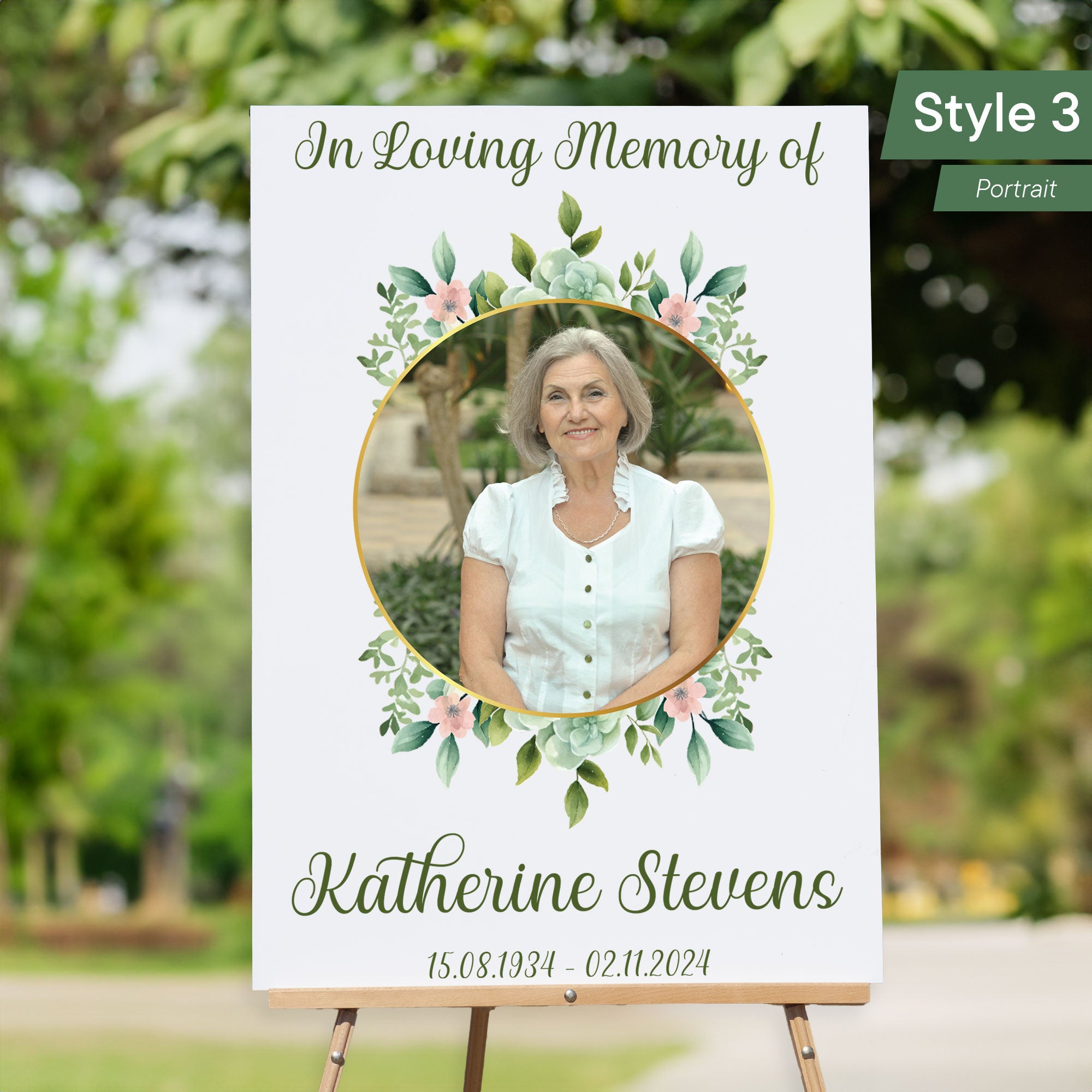 Memorial Sign - Customised Printed In Loving Memory Signage/Memorial Sign/Celebration Of Life Signage Funeral Sign