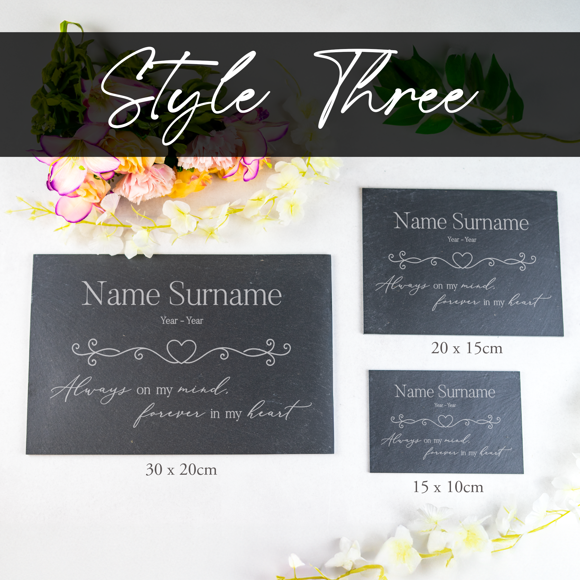 Personalised Engraved Slate Memorial Plaque