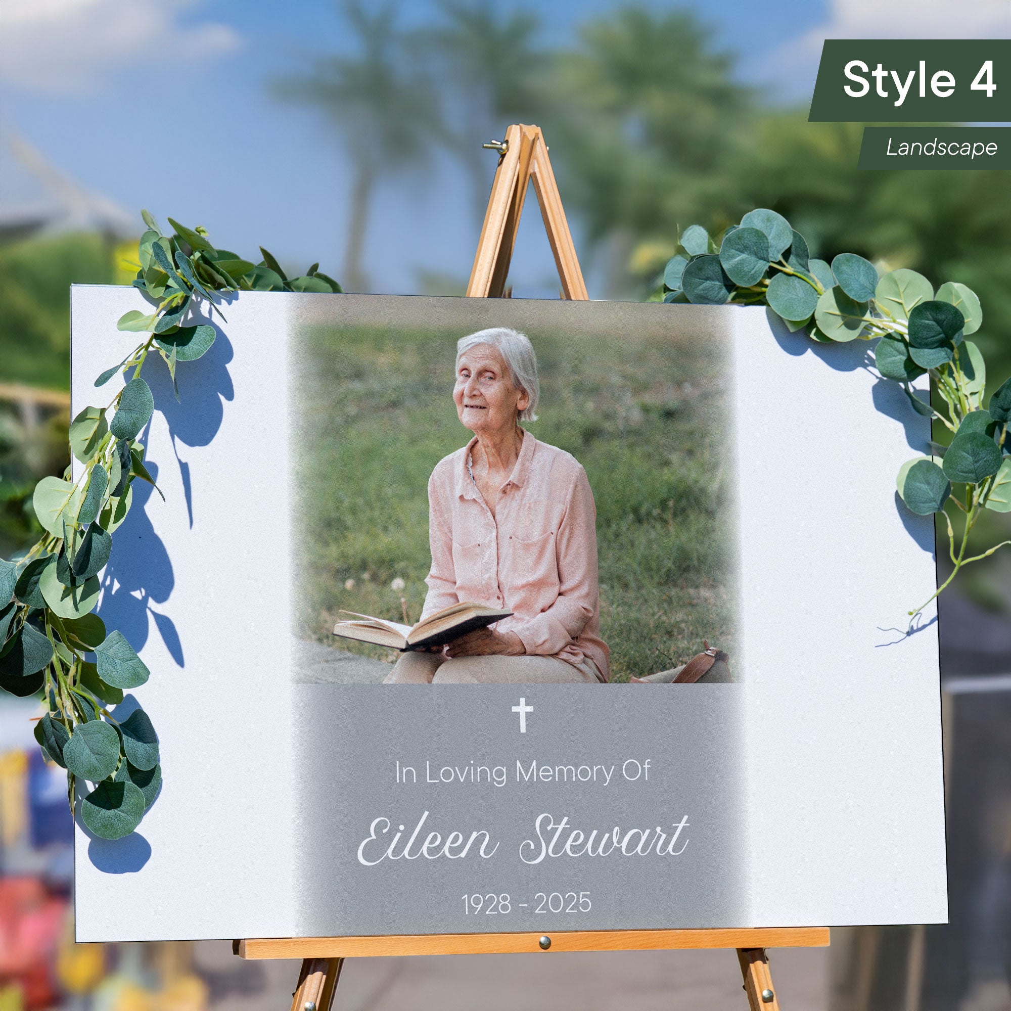 Memorial Sign - Customised Printed In Loving Memory Signage/Memorial Sign/Celebration Of Life Signage Funeral Sign