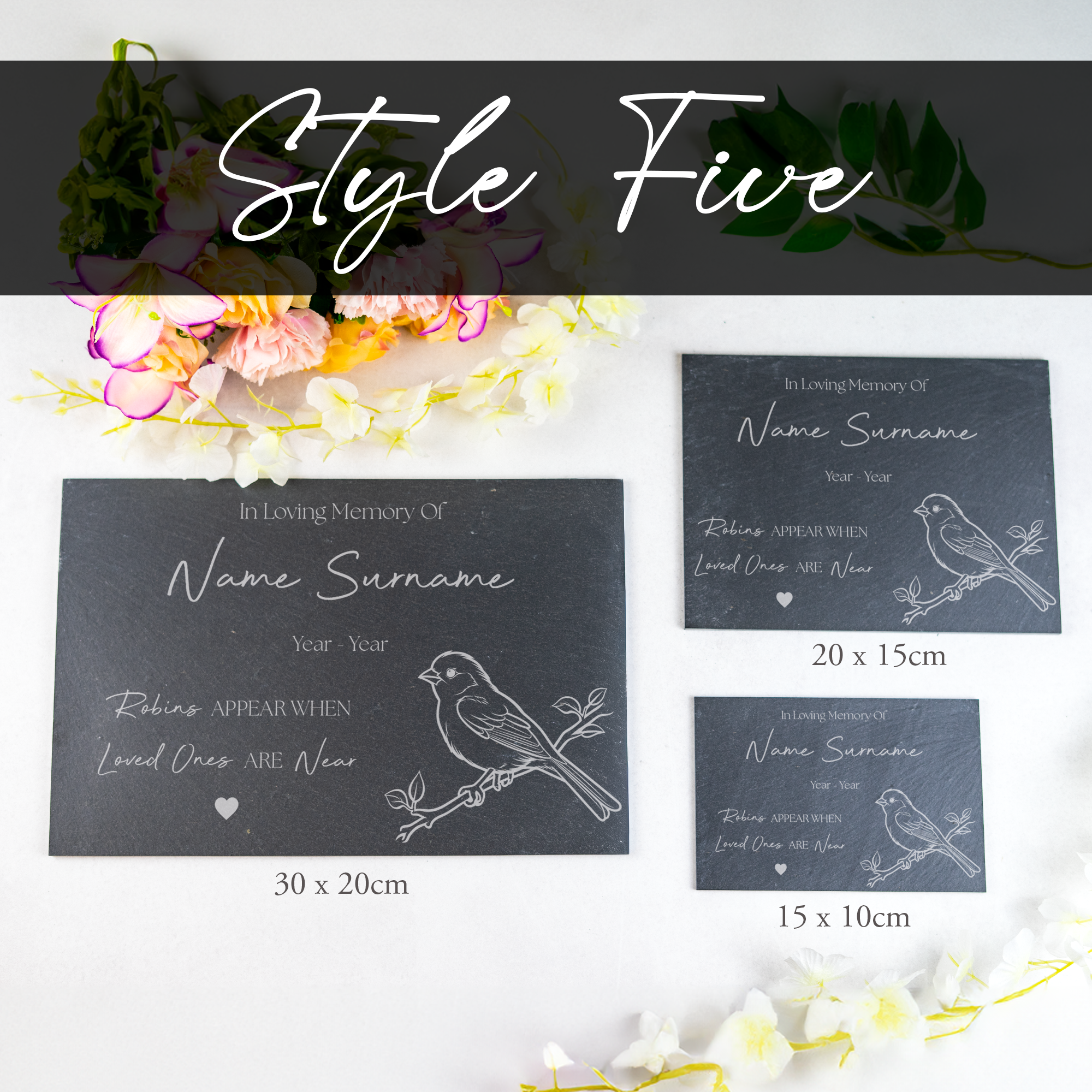 Personalised Engraved Slate Memorial Plaque