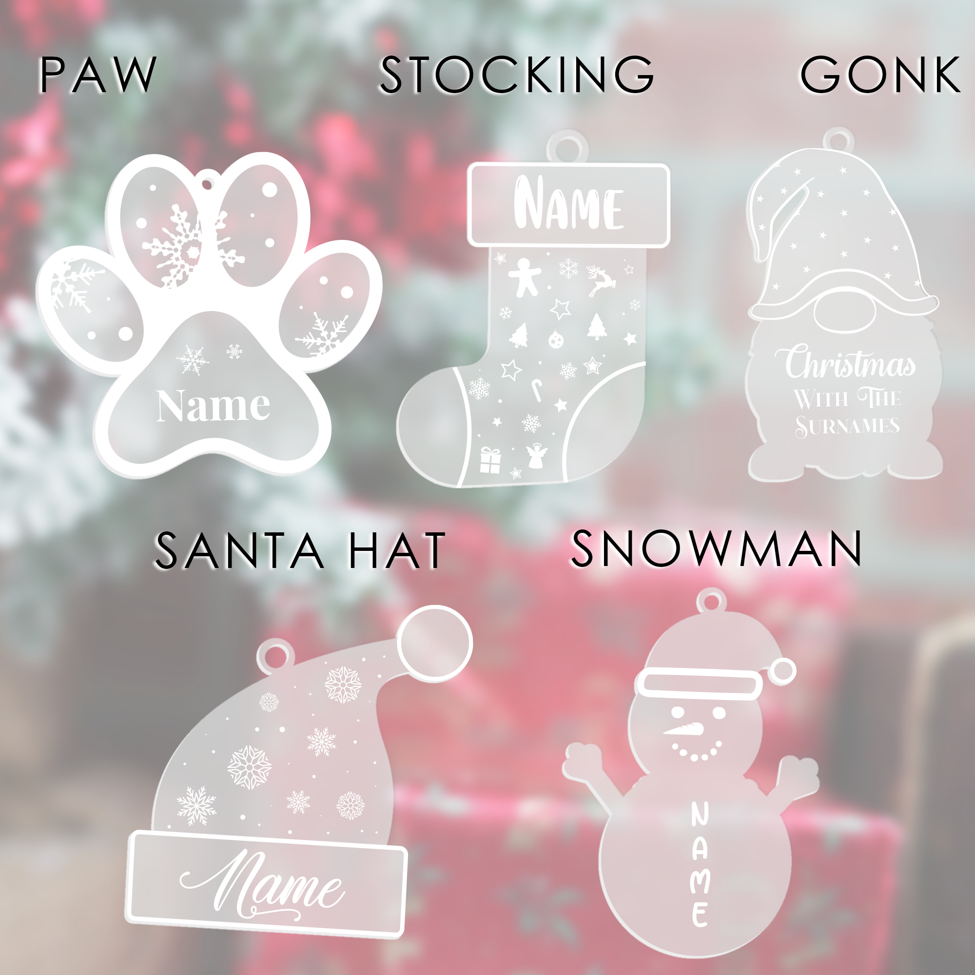 Personalised Printed Christmas Tree Ornament