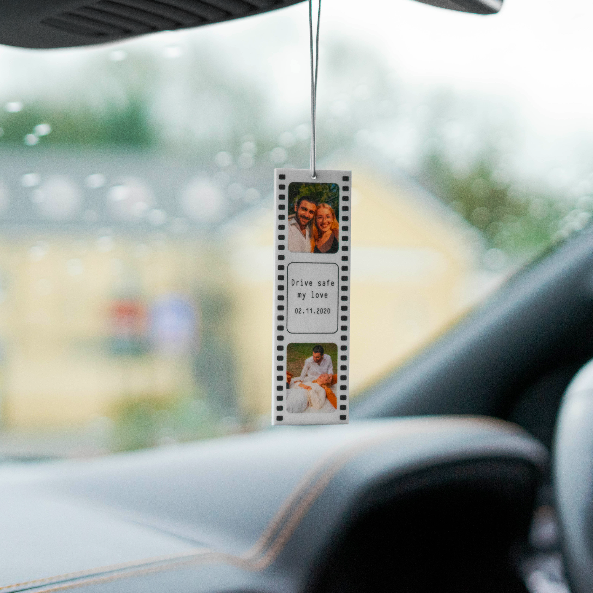 Personalised Printed Photo Reel Car Ornament