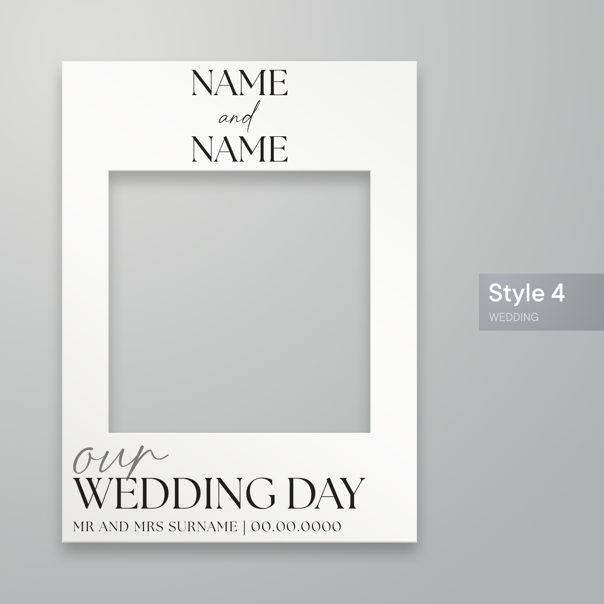 Customisable Wedding Selfie Frame