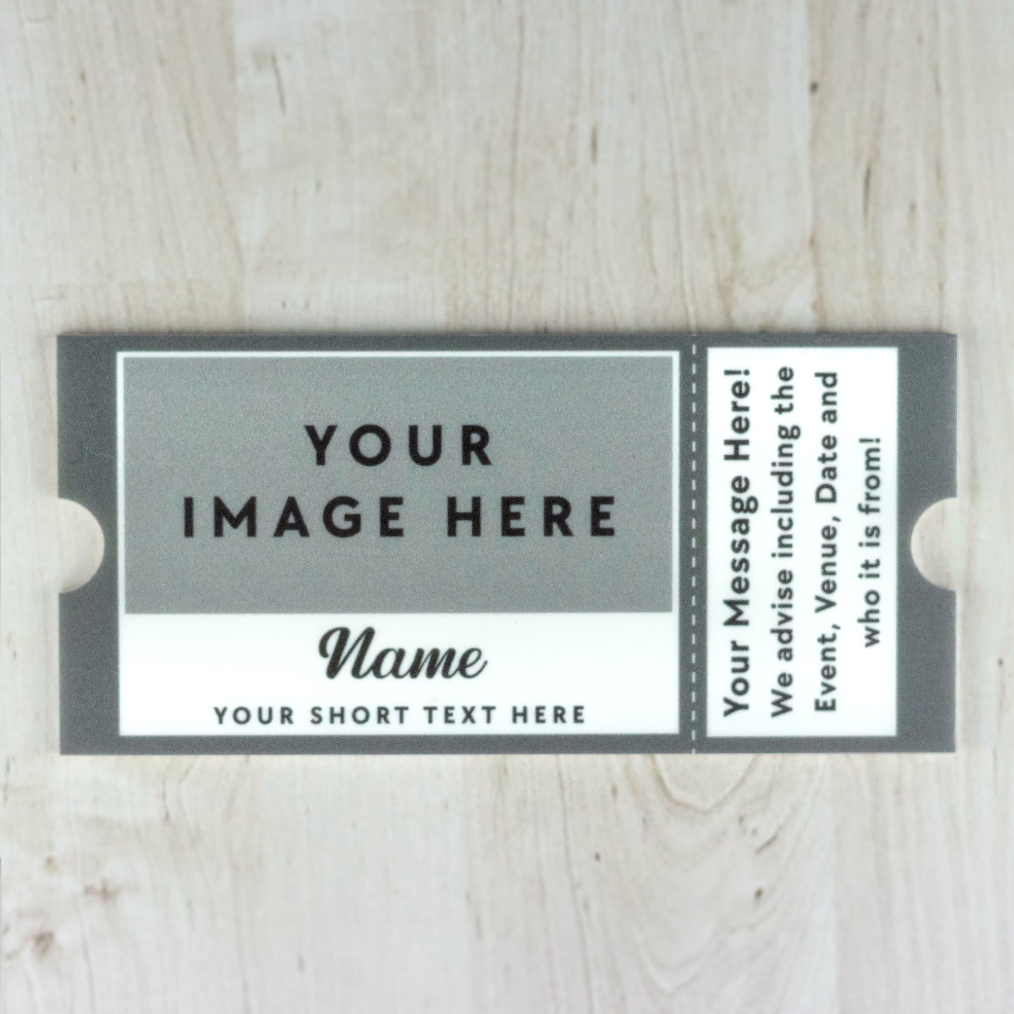 Personalised Printed Gift Ticket