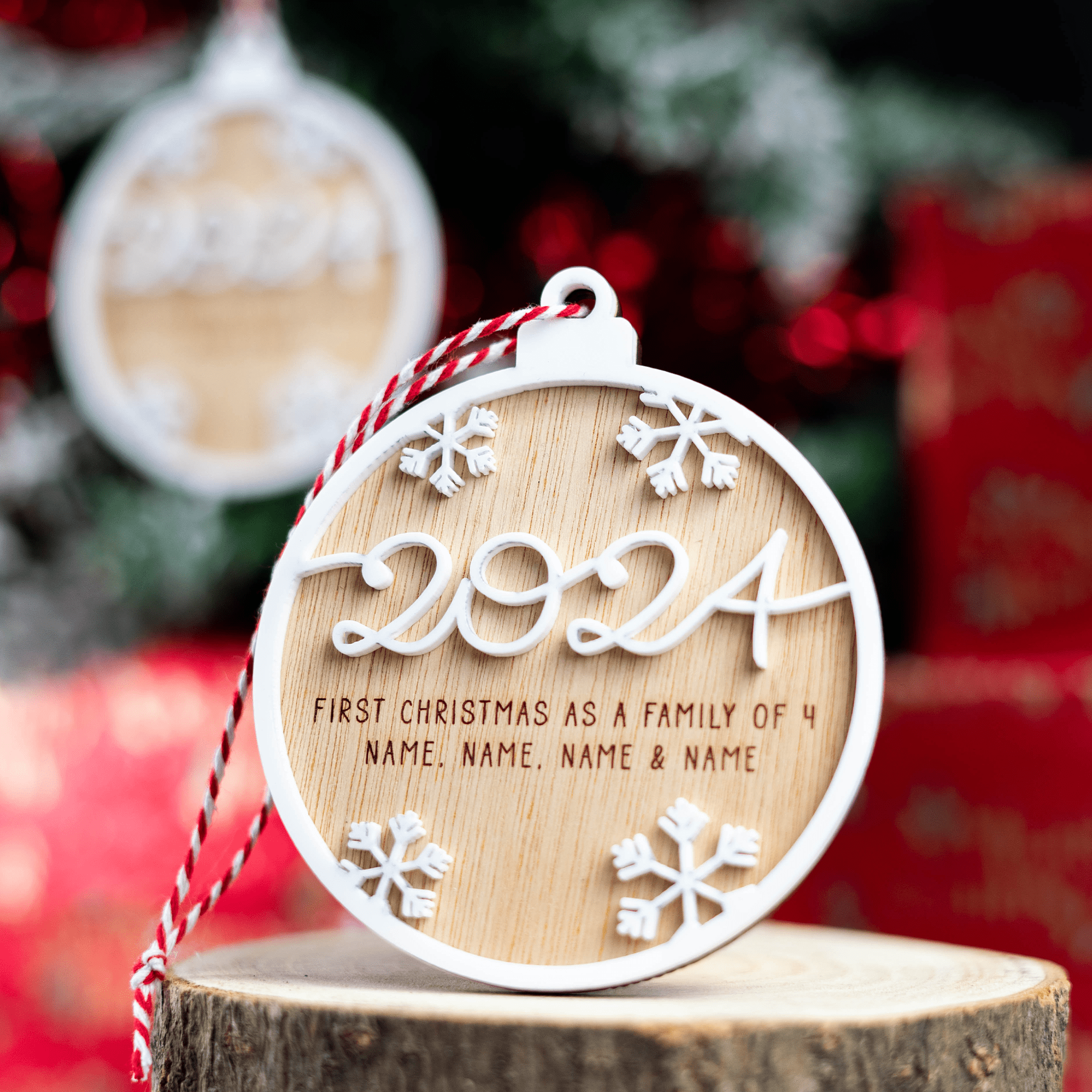 Personalised Engraved 3D 2024 Bauble - So Bespoke Gifts