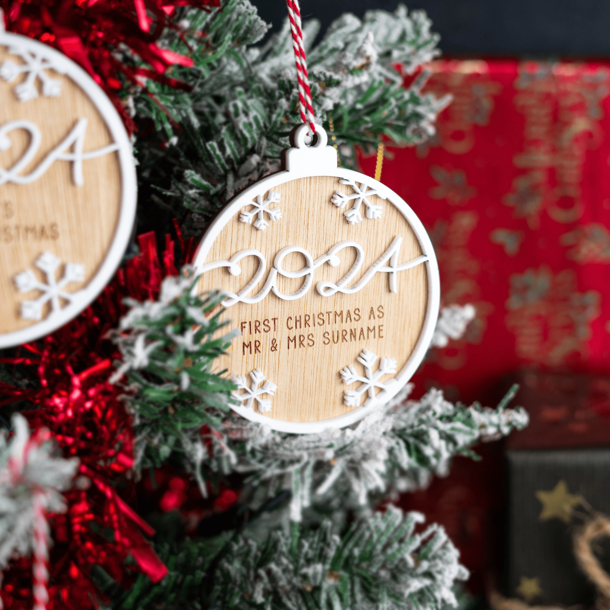 Personalised Engraved 3D 2024 Bauble - So Bespoke Gifts