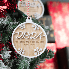 Personalised Engraved 3D 2024 Bauble - So Bespoke Gifts