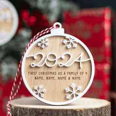 Personalised Engraved 3D 2024 Bauble - So Bespoke Gifts